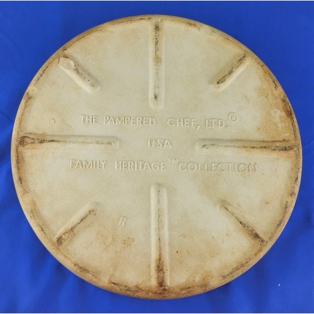 Pampered‎ Chef Stoneware 10" Pie Quiche Dish Family Heritage Collection Stone - Picture 2 of 4